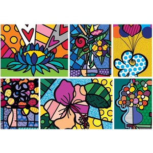 Bluebird Puzzle - Puzzle Britto - Collage: Flowers II - 2 000 piese