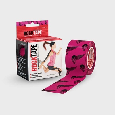 Rock Tape Tejpovací páska lebky růžové 5 cm × 5 m