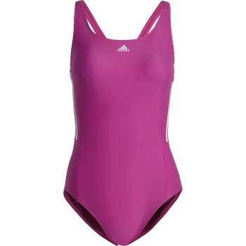 Adidas Дамски бански костюм Adidas Classic 3-Stripes Swimsuit Womens - Fuchsia/White