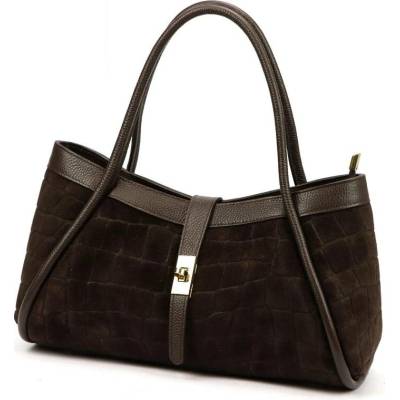 Camilla dámská kabelka PREMIUM 10.014 CROCO tmavě hnědá