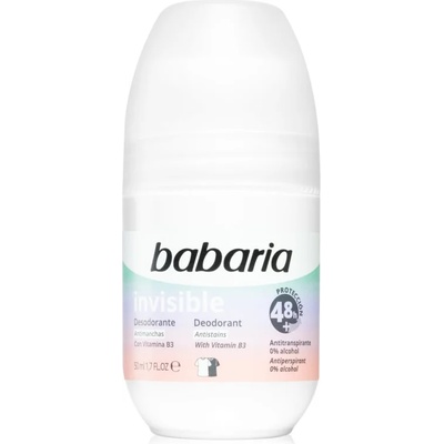 Babaria Deodorant Invisible рол- он против изпотяване срещу бели и жълти петна 50ml