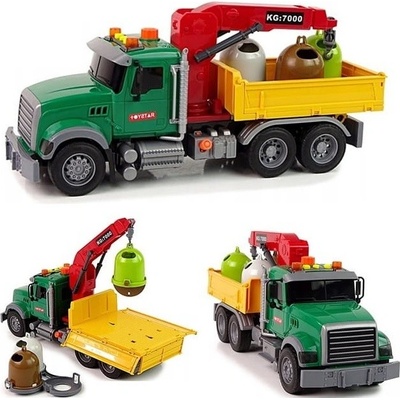 iMex Toys Víceúčelové nákladní auto s ramenem a popelnice na odpad