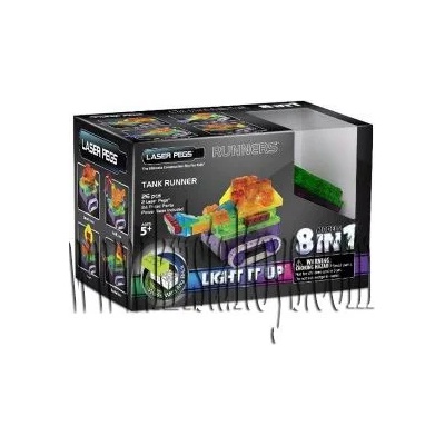Светещ конструктор 8 в 1 - Танк laser pegs
