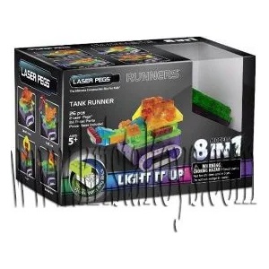  Светещ конструктор 8 в 1 - Танк laser pegs
