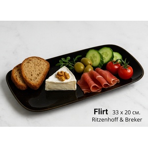 Ritzenhoff & Breker Порцеланово плато Flirt, плитко, черно 33 х 20 см. Ritzenhoff & Breker