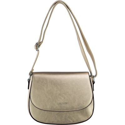 PAOLA dámska crossbody koženková kabelka svetlozlatá