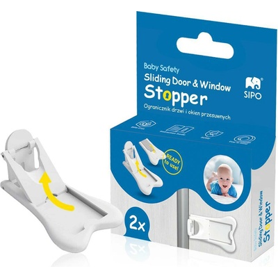 SIPO Safety Bezpečnostná blokáda na dvere 2 ks, biela