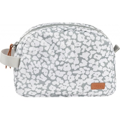 Beaba Kozmetická taštička Tolietry Pouch Cherry Blossom so zipsom sivá so vzorom BE940281