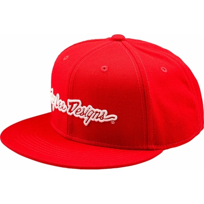 TROY LEE DESIGNS YOUTH FLAT BILL SNAPBACK SIGNATURE RED / WHITE