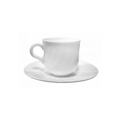 Bormioli Rocco Сервиз аркопал за чай от 6 чаши с чинийки 250мл EBRO (4.02837) - Bormioli Rocco (011079)