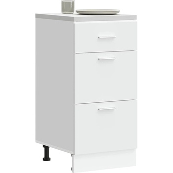 vidaXL Долен шкаф "Lyon", бял, 40x46x81, 5 см, инженерно дърво (854211)