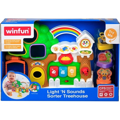 WinFun Дърво сортер с музикална къщичка