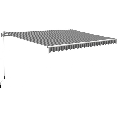 OBI Markýza s kloubovými rameny Aventura šedo-bílá 400 x 250 cm