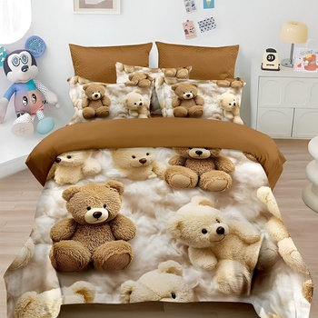 EmonaMall Двулицево спално бельо 5D EmonaMall, 6 части (реално изображение) - Модел S18726 (S18726-1200c4)