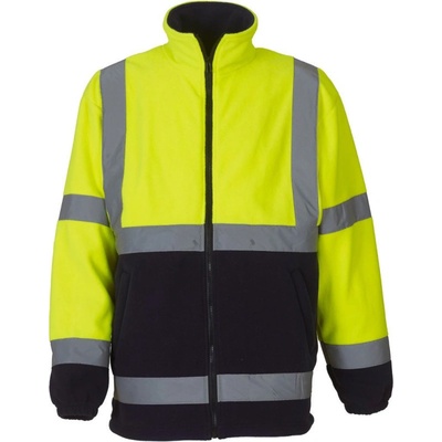 Yoko bunda HVK08 Hi-Vis fleecová výstražná žlutáFluorescent/navy