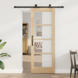 vidaXL Преплъзваща се врата ORKDAL Естествен 73, 5 x 198, 5 см (3332099)