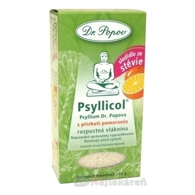 Dr.Popov Psyllicol Psyllium s príchuťou pomaranča 100 g