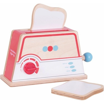 Bigjigs Toys dřevěný toaster s bodkami