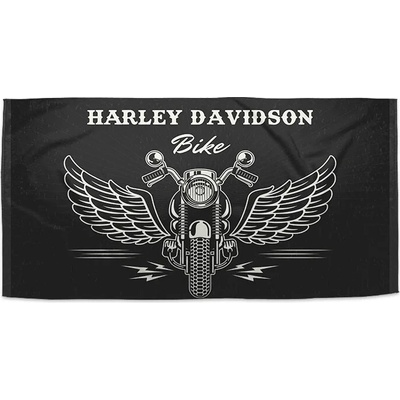 Sablio Ručník s potiskem Harley Davidson S křídly 30 x 50 cm