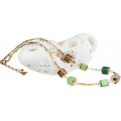 Lampglas Noblesné dámsky náhrdelník Emerald Shadow z perál NCU5