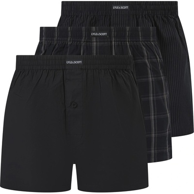 Lyle and Scott Боксерки Lyle and Scott Men's Pk Boxer Boxers - Chk Blk Strp