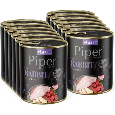 Piper Adult s králikom a jablkom 12 x 800 g