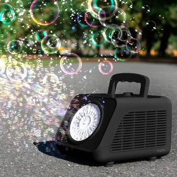 Stroj na bubliny bublinkovací stroj bublifuk přenosný 200ml kapacita a 2 LED