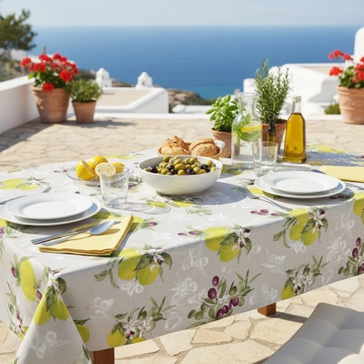 Mondo Ubrus citron a olivy 140x260 cm