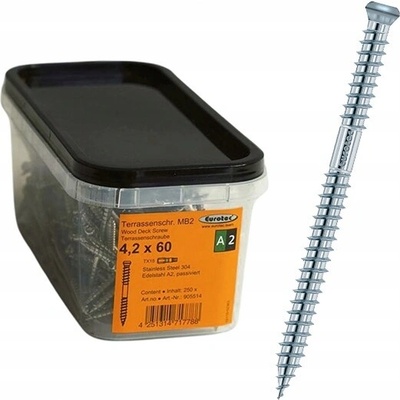Šrouby do dřeva Eurotec 905514 4,2x60 mm 250 kusů