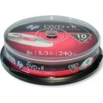 HP DVD+R 8.5Gb 8X - шпиндел 10бр. Dual Layer