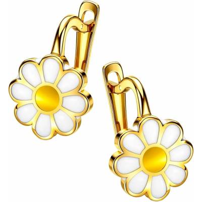 Zlaton Náušnice žluté zlato květina visací 1.15cm 1.7g N12092500859