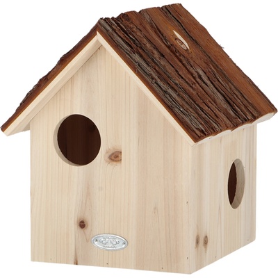 Esschert Design Búdka pre veveričky so strechou z kôry 1 ks