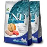 FARMINA N&D кучешка OCEAN (GF) възрастен мини, сьомга, треска и пъпеш 2 x 7 кг