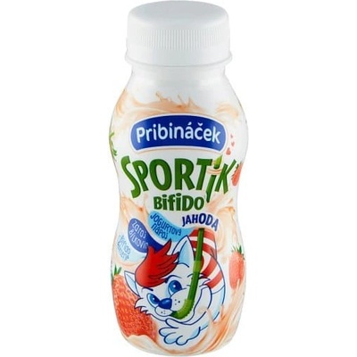 Pribináček Sportík Bifido jogurtový nápoj jahoda 170 ml