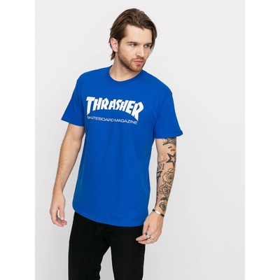 Thrasher pánske modré tričko Skate Mag royal modrá