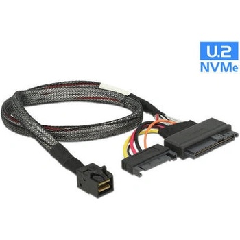 Delock kábel SFF-8643 samec gt; U.2 SFF-8639 samec + SATA napájací konektor / 50 cm 84819