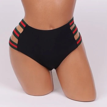 Image 1 of Монокини с висока талия с цветни ленти