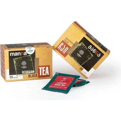 Plody gruzie MANNA gruzínský Čierný čaj porcovaný 20 ks