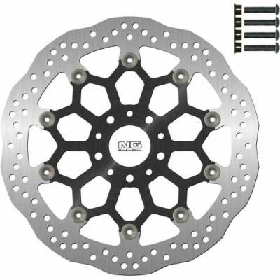 NG přední brzdový kotouč KTM DUKE 790 ABS/790L A2 ABS 18-22 (320X52X5mm) OVERSIZE s adaptéry do třmenů (5 otvorů) plovoucí (prostředek hliníkový) WAVE