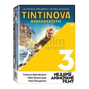 NEJLEPŠÍ ANIMOVANÉ FILMY: Velká Vánoční jízda, Tintinova dobrodružství, Hotel Transylvanie DVD