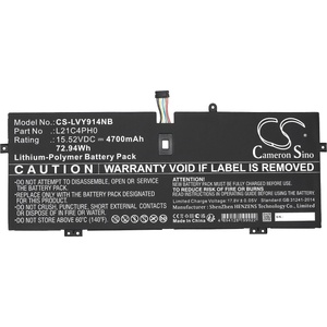 Cameron Sino Батерия за лаптоп LENOVO Yoga 9 14IAP7 L21B4PH0 LiPo 15.52V 4700mAh CAMERON SINO (CS-LVY914NB) - pcbuild