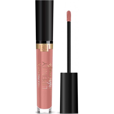 Max Factor Lipfinity Velvet Matte Lipstick tekutá matná rtěnka 015 Nude Silk 4 ml