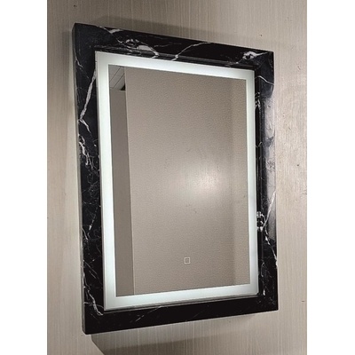 Inter Ceramic LED Огледало за стена Inter Ceramic - ICL 8060BM, 60 x 80 cm, черен мрамор (ICL 8060BM)