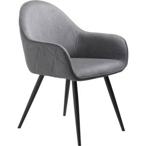 Unique Furniture Сив тапициран трапезен стол с подлакътници Minto - Unique Furniture (40240000)