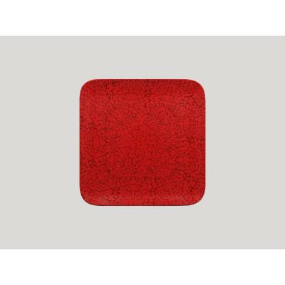 RAK Porcelain Ruby talíř čtvercový 24 x 24 cm červená RAK-RBAUSP24