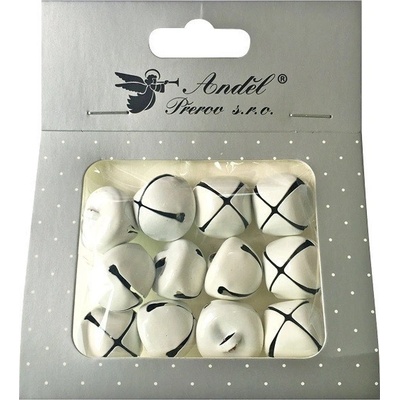 Anděl Rolničky - 2 cm - bílé - 12 ks - 2083