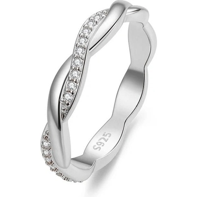 Grace Silver Jewellery Stříbrný prsten se zirkony Daniela stříbro P BSR248 Stříbrná