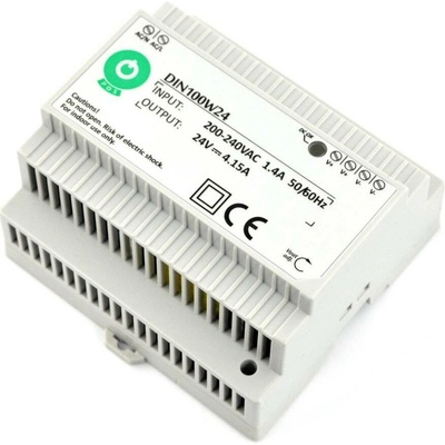 POS, Napájecí zdroj na DIN lištu 100W 24V, DIN100W24