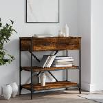vidaXL Конзолна маса, опушен дъб, 75x34, 5x75 см, инженерно дърво (833410)