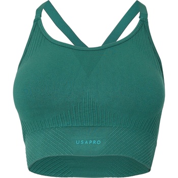 USA Pro UP Seamless Adjustable Sports Bra - Forest Green